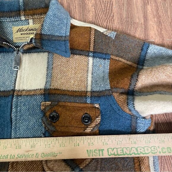 1960s Vintage Traverse Bay Woolens Wool Mackinaw Plaid Jacket Women’s 12 - Picture 4 of 9